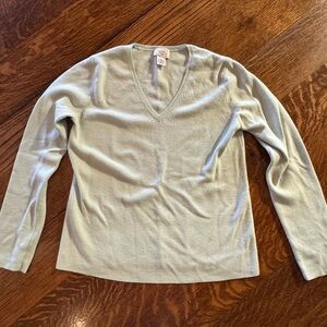 Ann Taylor LOFT V-neck Mint green sweater.  Large.
